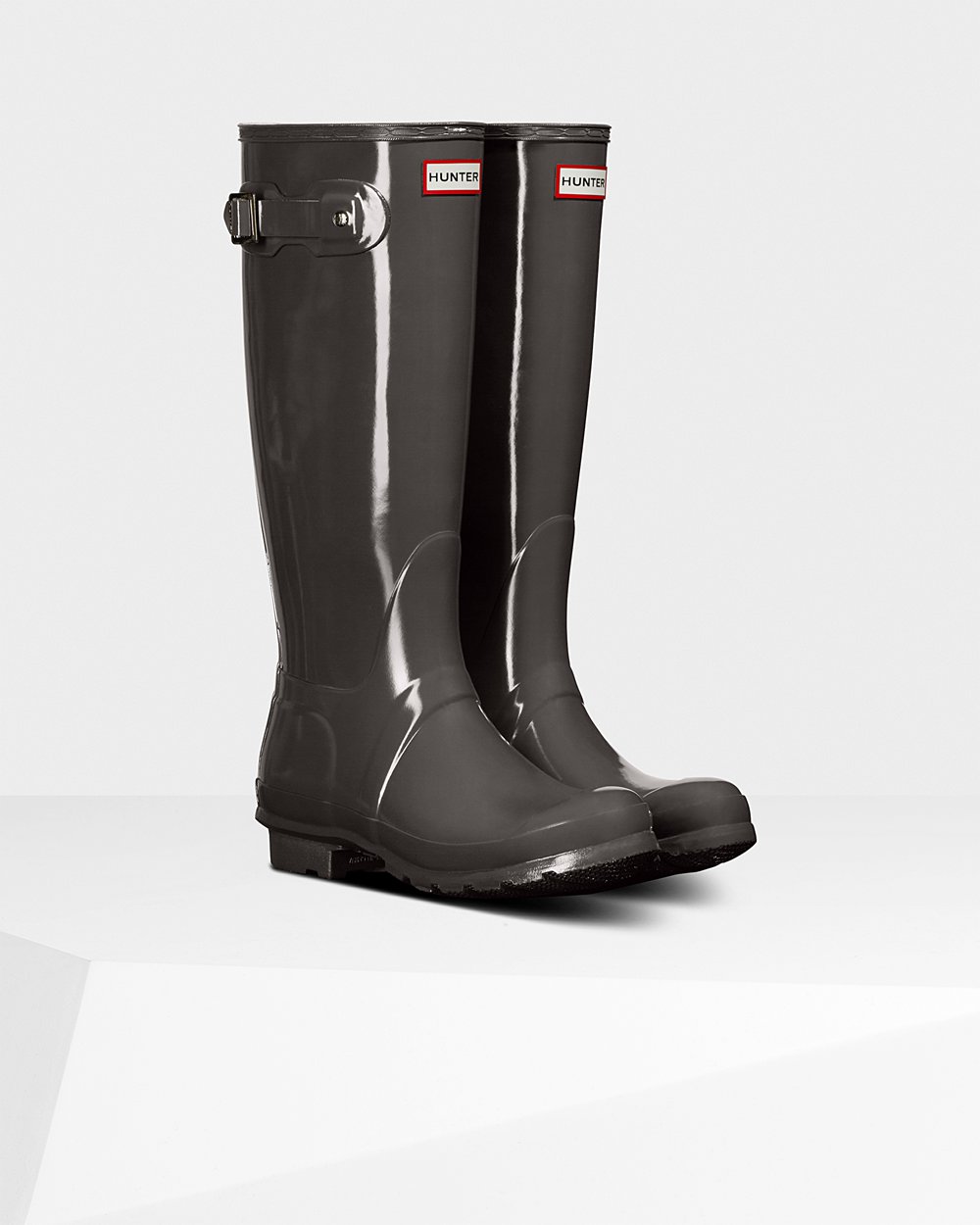 Women Hunter Original Gloss | Tall Rain Boots Grey | NZ-47965-ANCE